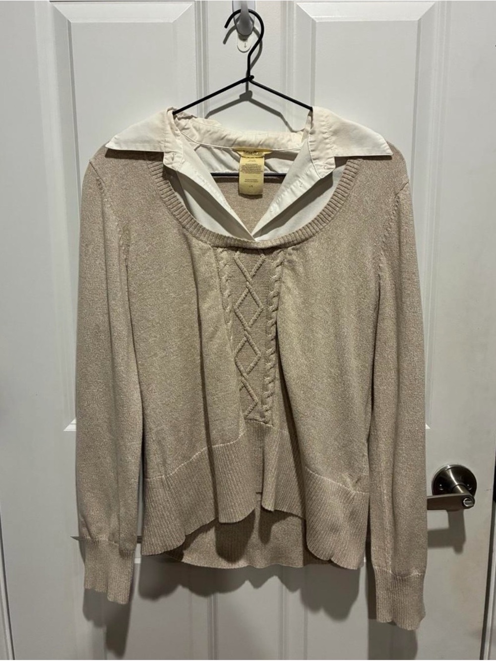 100% cotton sweater with collar